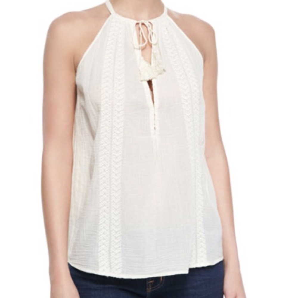 NWT Joie ‘Eniko’ Voile Embroidered Tank Top